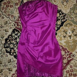 Jessica McClintock pink/purple strapless dress